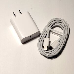 White USB-C Charger and Cable